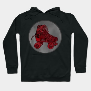 Red Skate Zentangle Hoodie